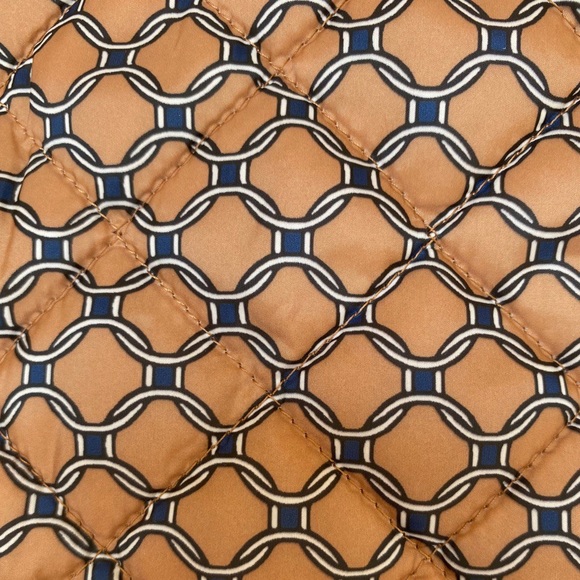 Talbots Quilted Button Down Coat Brown/Navy Two Pockets Lightweight Plus Size 2X - Picture 6 of 10